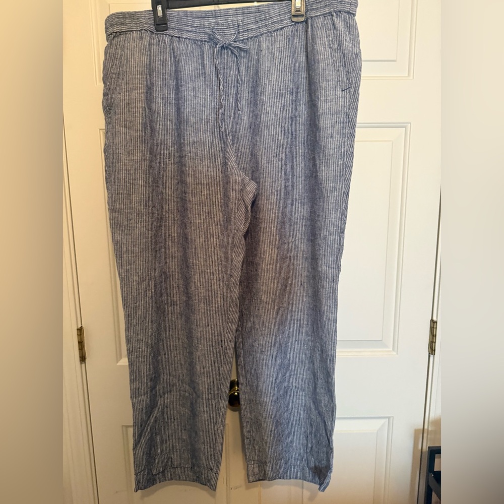 Talbots linen wide leg 18w pant